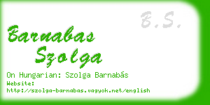 barnabas szolga business card