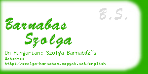 barnabas szolga business card